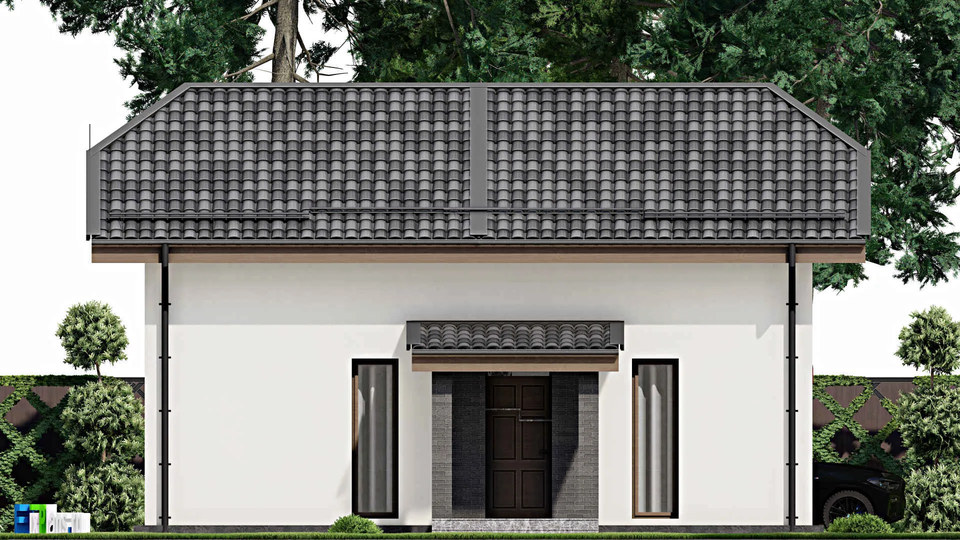 F-5804 - Проект дома с мансардой 9 на 11, площадью 130 м² с 4 спальнями