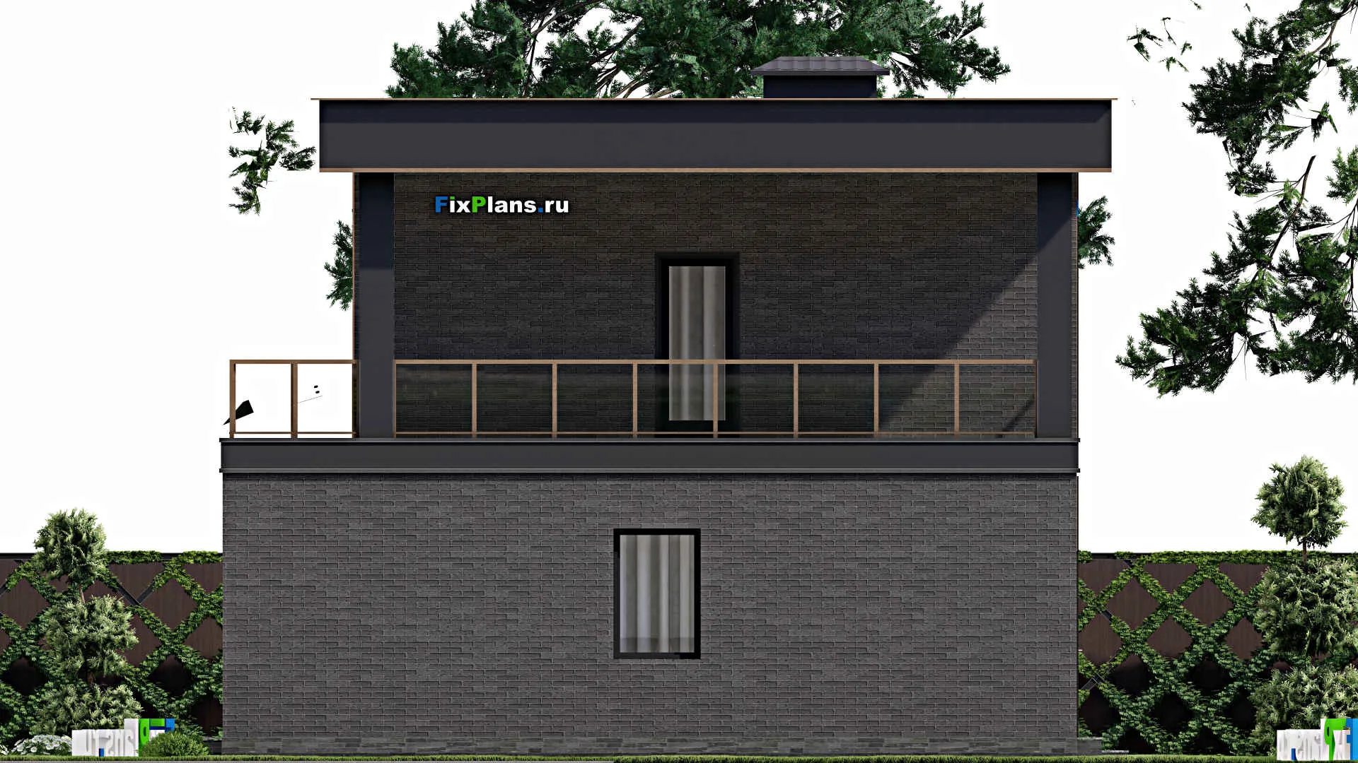 F-6209 - Проект двухэтажного дома 10 на 15, площадью 250 м² с террасой и 4 спальнями