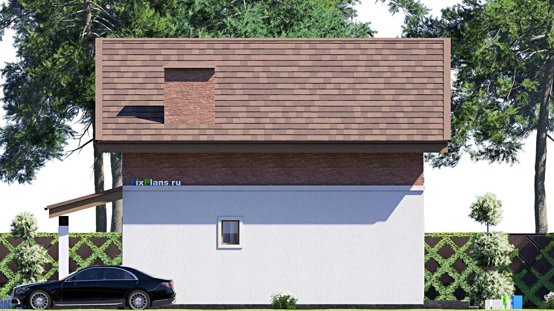 F-20051 - Проект дома с мансардой 10 на 13, площадью 130 м² с 4 спальнями