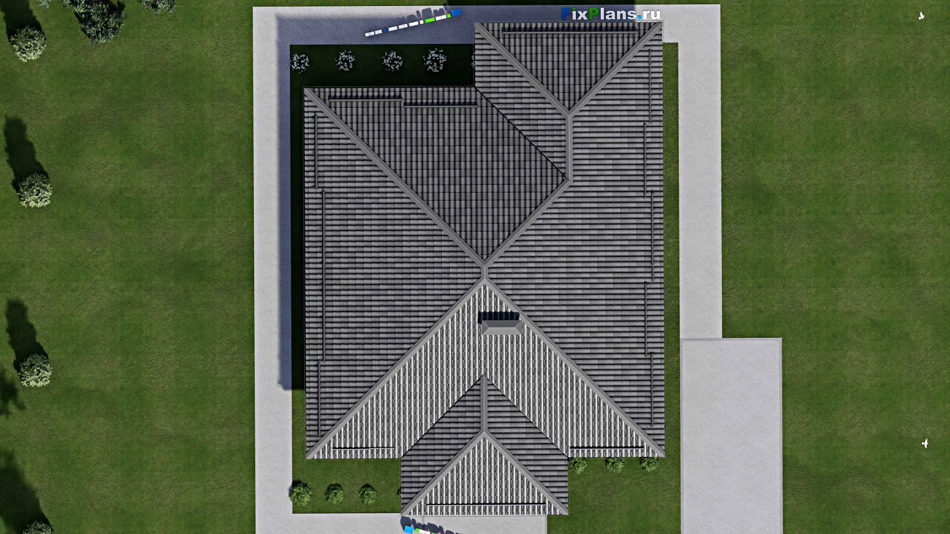 F-5246 - Проект одноэтажного дома 14 на 19, площадью 170 м² с террасой и 4 спальнями