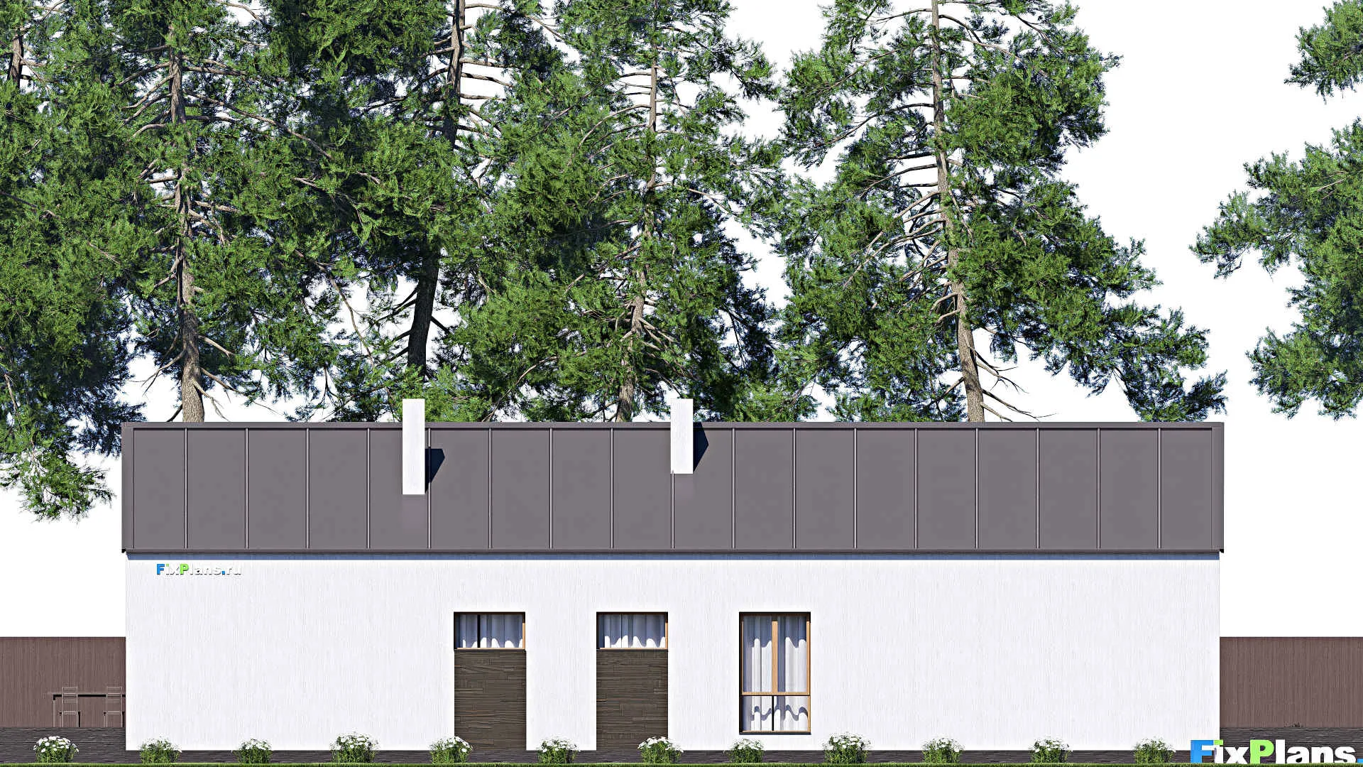 F-15731 - Проект одноэтажного дома 8 на 25, площадью 160 м² с 3 спальнями