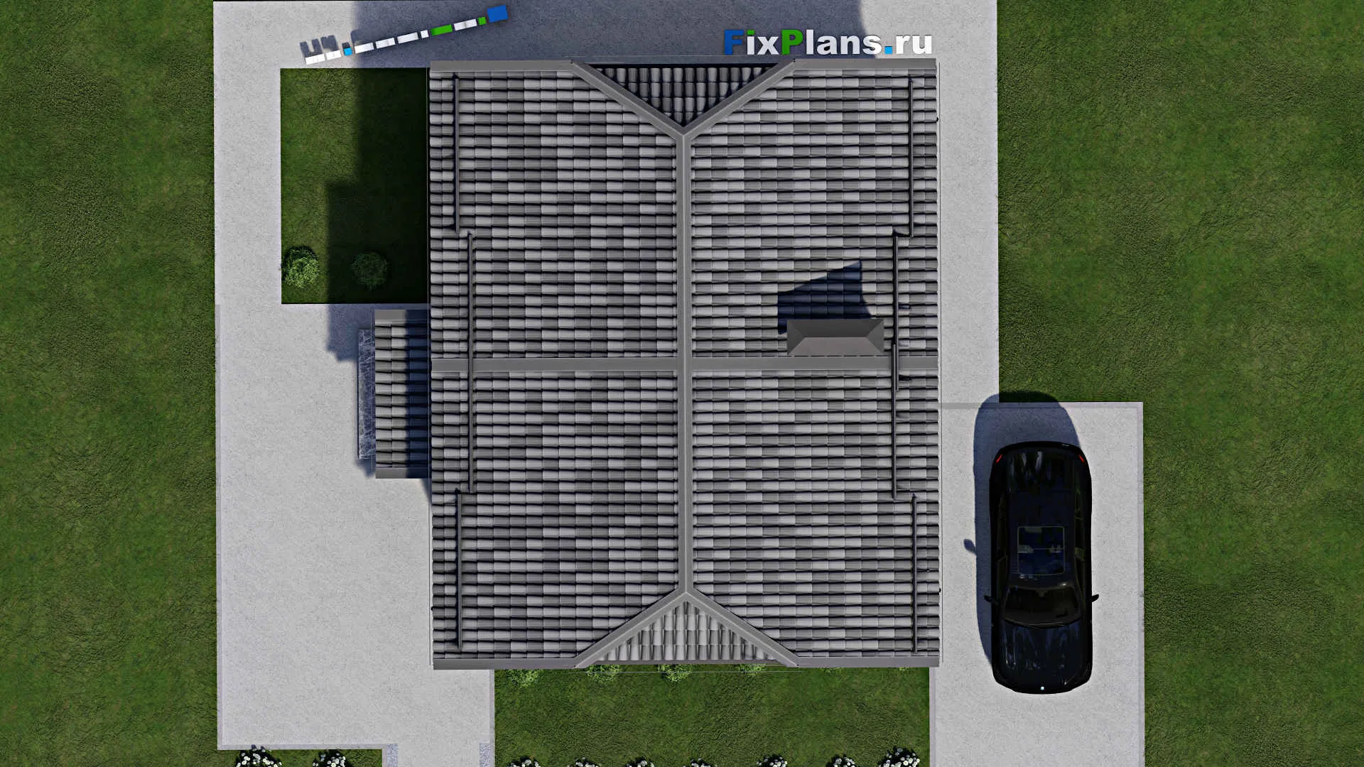 F-5804 - Проект дома с мансардой 9 на 11, площадью 130 м² с 4 спальнями