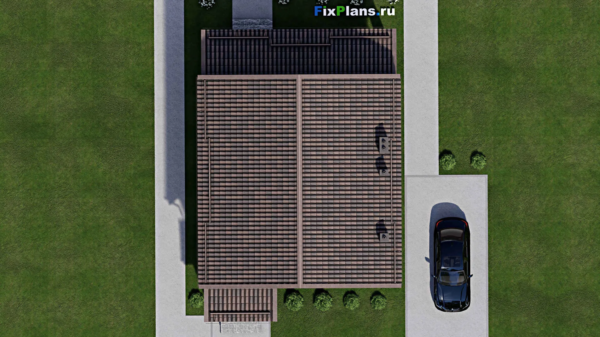 F-4706 - Проект дома с мансардой 9 на 10, площадью 150 м² с террасой, балконом и 3 спальнями