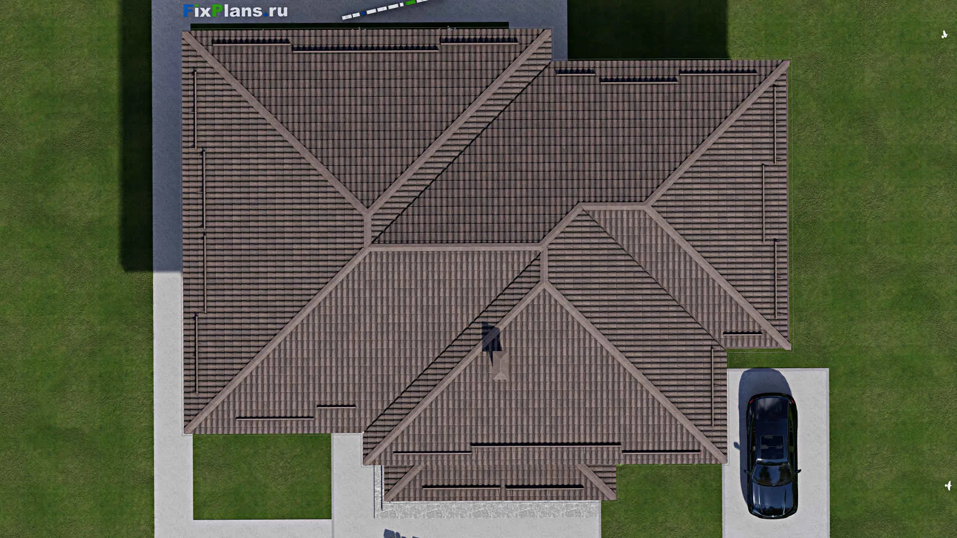 F-6380 - Проект двухэтажного дома 17 на 21, площадью 310 м² с 4 спальнями