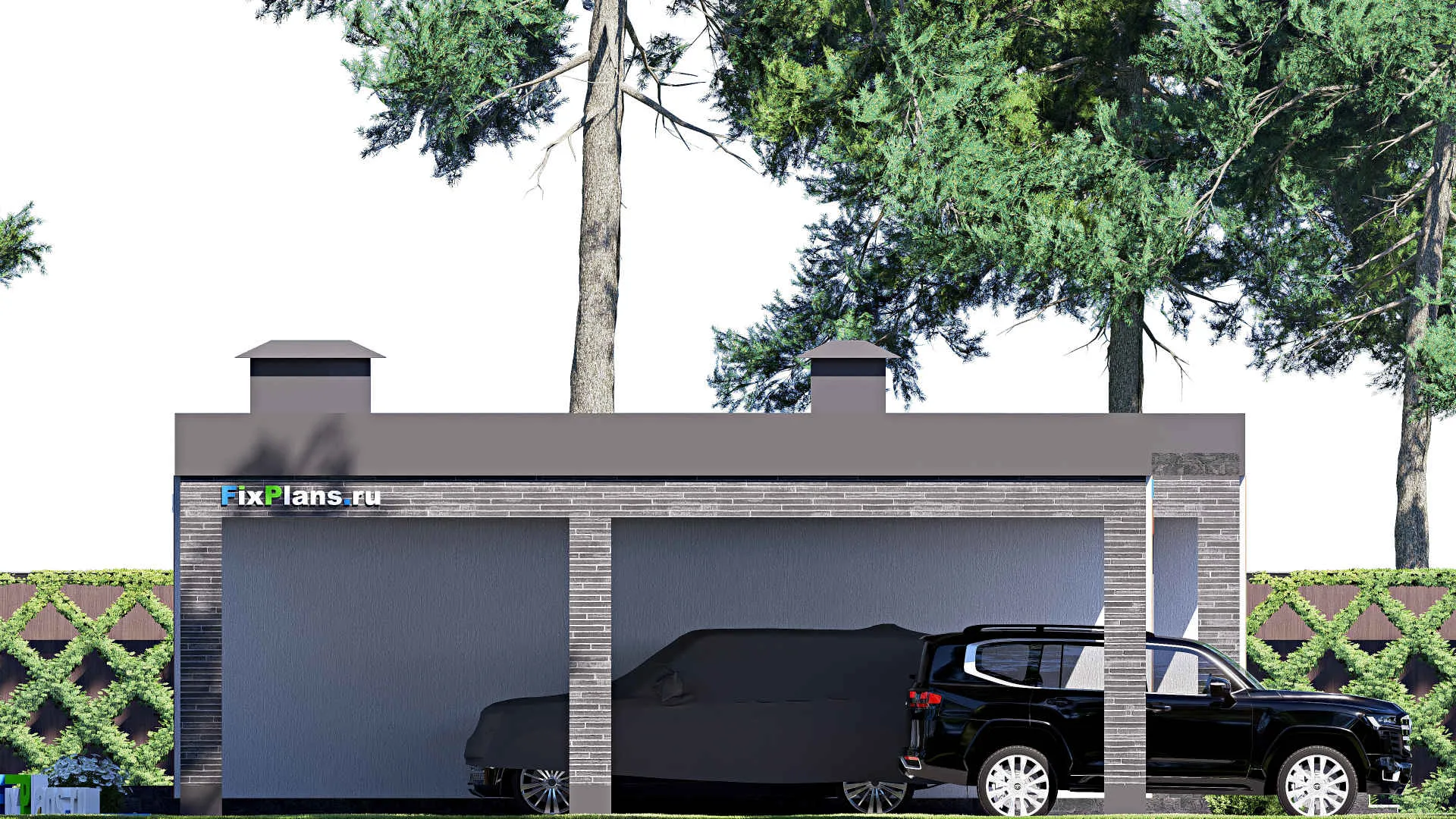 F-17882 - Проект одноэтажного дома 13 на 30, площадью 200 м² с 4 спальнями