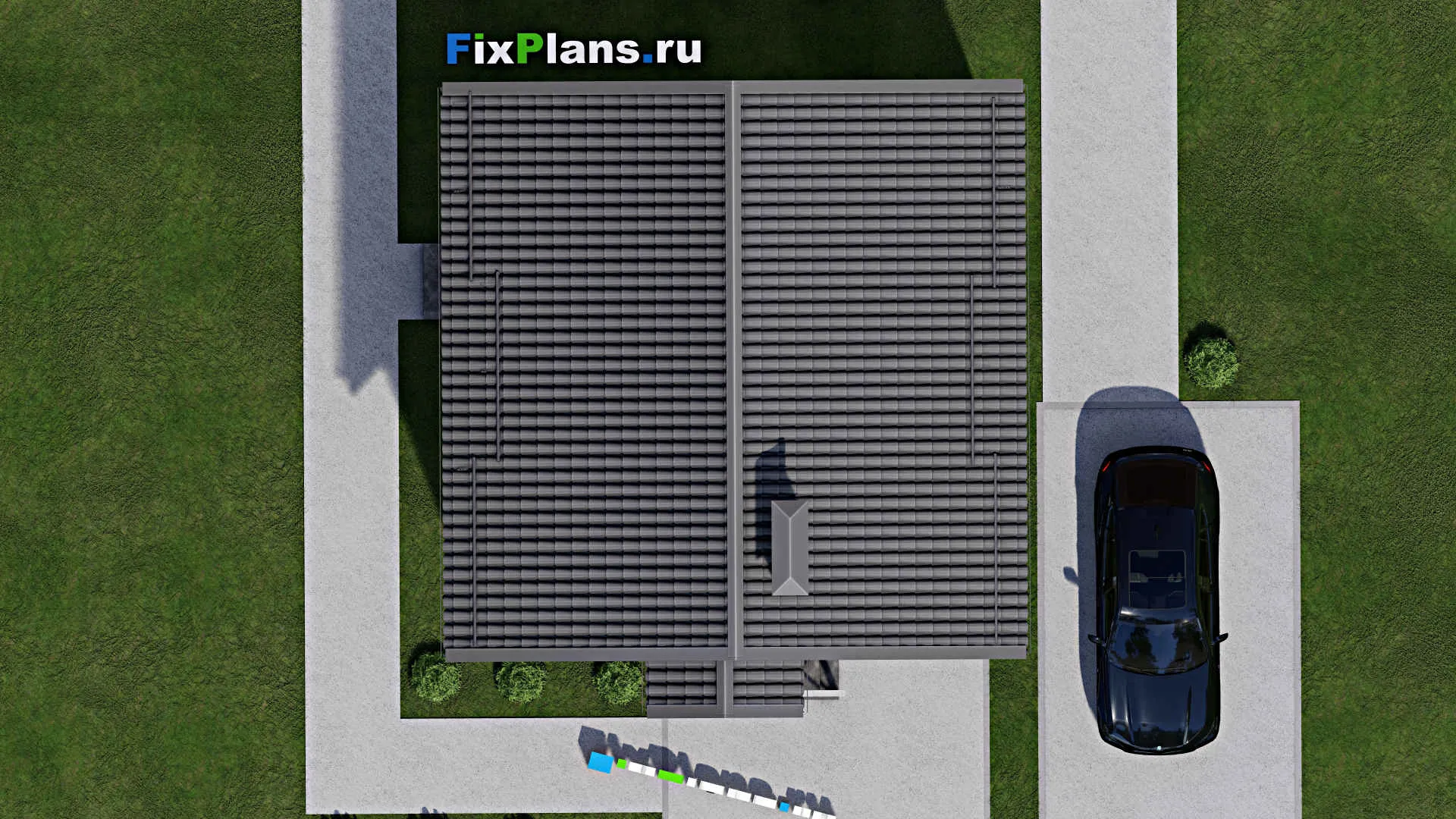 F-5543 - Проект дома с мансардой 8 на 8, площадью 100 м² с 3 спальнями