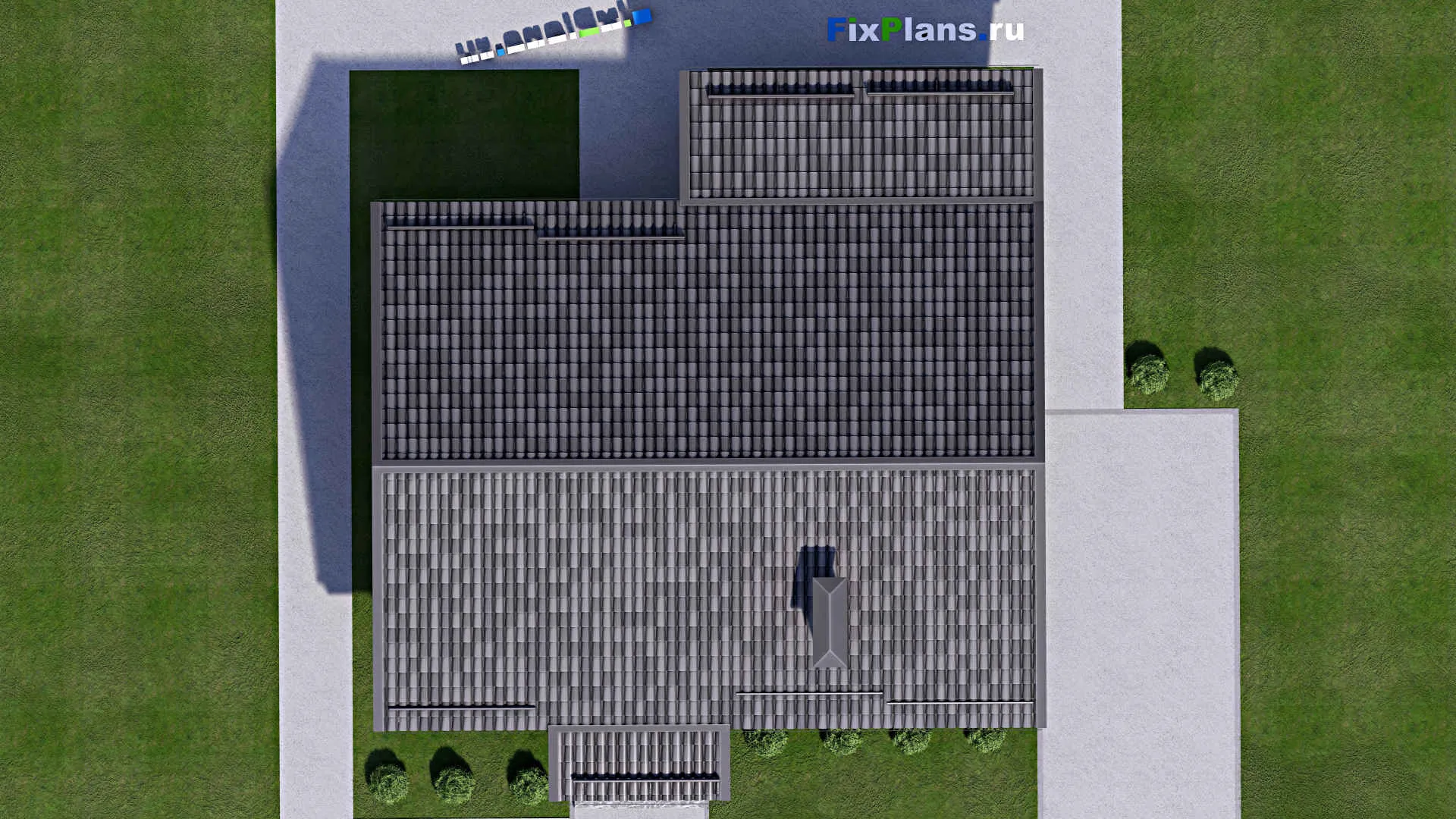 F-12617 - Проект одноэтажного дома 13 на 14, площадью 120 м² с террасой и 2 спальнями