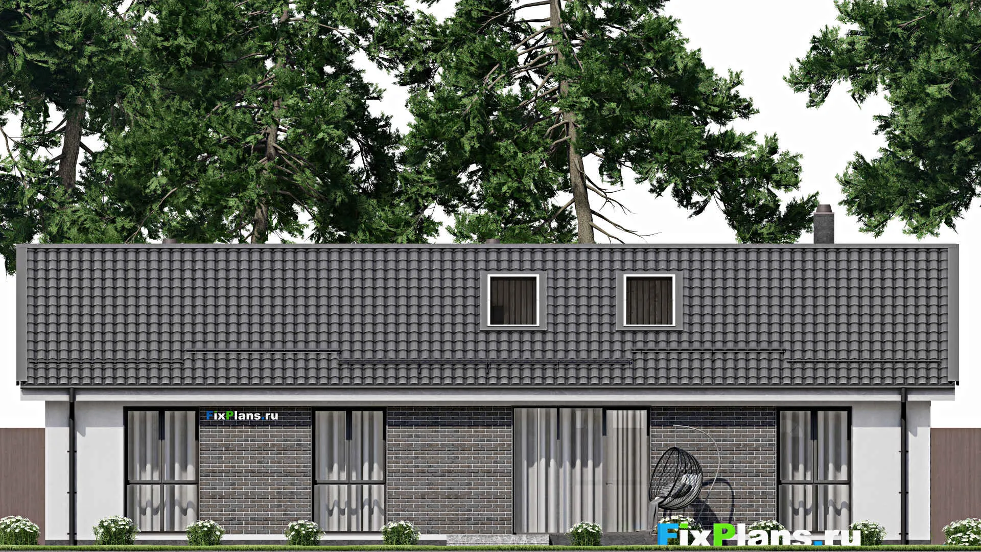 F-3329 - Проект одноэтажного дома 9 на 18, площадью 110 м² с 3 спальнями